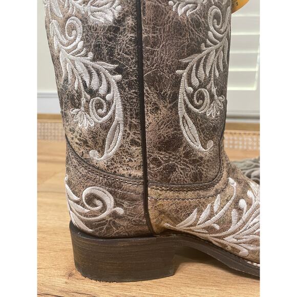 Corral Womens Distressed Filigree Embroidery Western Boots Size 9 NWT Square Toe - Picture 6 of 15